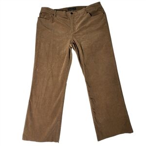 LRL Lauren Ralph Lauren Womens Size 16 Brown Corduroy Classic Straight Leg Pants